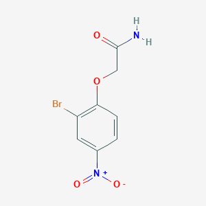 molecular formula C8H7BrN2O4 B2449669 2-(2-溴-4-硝基苯氧基)乙酰胺 CAS No. 2377920-30-2