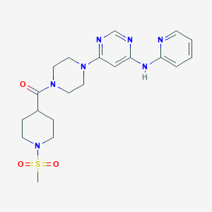 (1-(Methylsulfonyl)piperidin-4-yl)(4-(6-(pyridin-2-ylamino)pyrimidin-4-yl)piperazin-1-yl)methanone