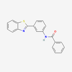 molecular formula C20H14N2OS B2449673 N-[3-(1,3-苯并噻唑-2-基)苯基]苯甲酰胺 CAS No. 313535-65-8