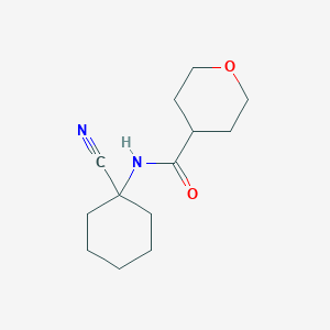 molecular formula C13H20N2O2 B2449675 N-(1-cyanocyclohexyl)oxane-4-carboxamide CAS No. 1283418-48-3