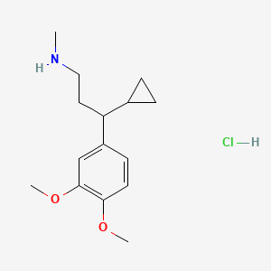 [3-Cyclopropyl-3-(3,4-dimethoxyphenyl)propyl](methyl)amine hydrochloride
