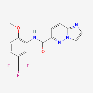 N-[2-methoxy-5-(trifluoromethyl)phenyl]imidazo[1,2-b]pyridazine-6-carboxamide