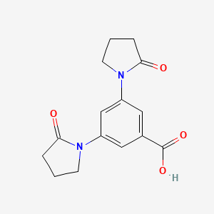 molecular formula C15H16N2O4 B2449686 3,5-双(2-氧代吡咯烷-1-基)苯甲酸 CAS No. 537657-84-4