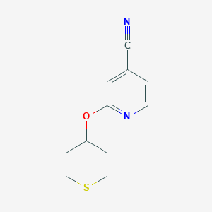 molecular formula C11H12N2OS B2449695 2-(噻吩-4-氧基)吡啶-4-腈 CAS No. 2201693-32-3