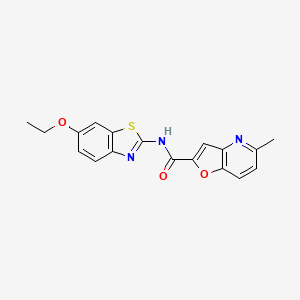 molecular formula C18H15N3O3S B2449700 N-(6-ethoxybenzo[d]thiazol-2-yl)-5-methylfuro[3,2-b]pyridine-2-carboxamide CAS No. 941881-45-4
