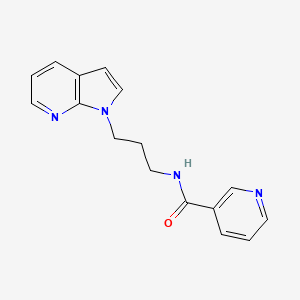 molecular formula C16H16N4O B2449701 N-(3-(1H-pyrrolo[2,3-b]pyridin-1-yl)propyl)nicotinamide CAS No. 1798542-68-3