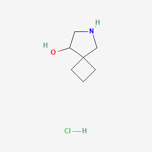molecular formula C7H14ClNO B2449708 6-Azaspiro[3.4]octan-8-ol;hydrochloride CAS No. 1822646-62-7
