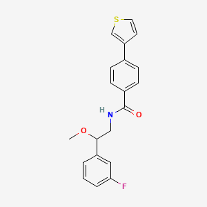 N-(2-(3-fluorophenyl)-2-methoxyethyl)-4-(thiophen-3-yl)benzamide