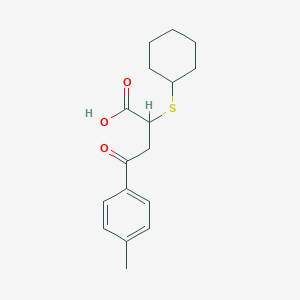 molecular formula C17H22O3S B2449720 2-(Cyclohexylsulfanyl)-4-(4-methylphenyl)-4-oxobutanoic acid CAS No. 301193-84-0