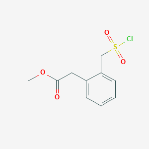 molecular formula C10H11ClO4S B2449731 Methyl 2-{2-[(chlorosulfonyl)methyl]phenyl}acetate CAS No. 1549872-48-1