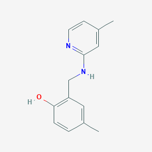 molecular formula C14H16N2O B2449732 4-甲基-2-[(4-甲基-吡啶-2-氨基)-甲基]-苯酚 CAS No. 692275-85-7
