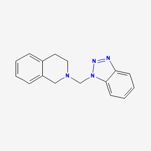 molecular formula C16H16N4 B2449736 2-(1H-1,2,3-Benzotriazol-1-ylmethyl)-1,2,3,4-tetrahydroisoquinoline CAS No. 147676-25-3