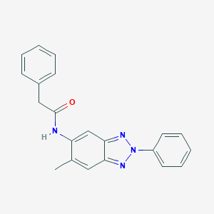 molecular formula C21H18N4O B244974 N-(6-methyl-2-phenyl-2H-1,2,3-benzotriazol-5-yl)-2-phenylacetamide 
