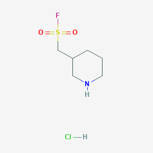 molecular formula C6H13ClFNO2S B2449743 (哌啶-3-基)甲磺酰氟盐酸盐 CAS No. 1909327-78-1