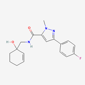 3-(4-fluorophenyl)-N-[(1-hydroxycyclohex-2-en-1-yl)methyl]-1-methyl-1H-pyrazole-5-carboxamide