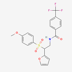N-{2-(2-furyl)-2-[(4-methoxyphenyl)sulfonyl]ethyl}-4-(trifluoromethyl)benzamide