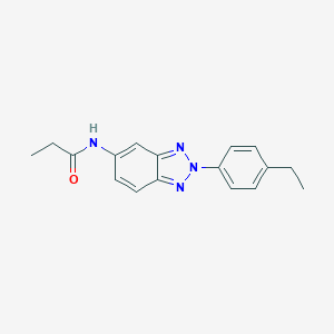 molecular formula C17H18N4O B244976 N-[2-(4-ethylphenyl)-2H-benzotriazol-5-yl]propanamide 