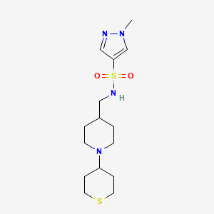 1-methyl-N-((1-(tetrahydro-2H-thiopyran-4-yl)piperidin-4-yl)methyl)-1H-pyrazole-4-sulfonamide