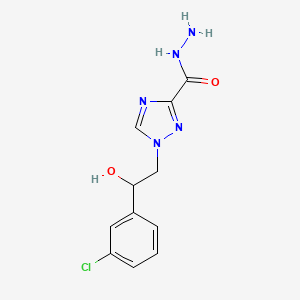 1-[2-(3-chlorophenyl)-2-hydroxyethyl]-1H-1,2,4-triazole-3-carbohydrazide