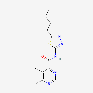 N-(5-Butyl-1,3,4-thiadiazol-2-yl)-5,6-dimethylpyrimidine-4-carboxamide