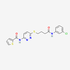 N-(6-((4-((3-chlorophenyl)amino)-4-oxobutyl)thio)pyridazin-3-yl)thiophene-2-carboxamide