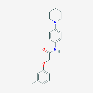 molecular formula C20H24N2O2 B244978 2-(3-methylphenoxy)-N-(4-piperidin-1-ylphenyl)acetamide 