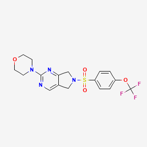 4-(6-((4-(trifluoromethoxy)phenyl)sulfonyl)-6,7-dihydro-5H-pyrrolo[3,4-d]pyrimidin-2-yl)morpholine