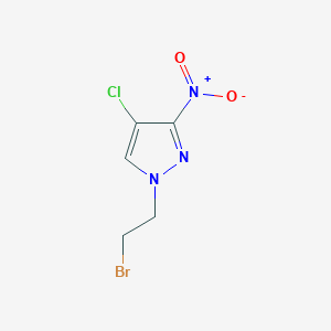 molecular formula C5H5BrClN3O2 B2449784 1-(2-bromoethyl)-4-chloro-3-nitro-1H-pyrazole CAS No. 1340390-69-3
