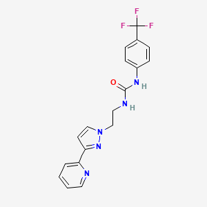 1-(2-(3-(pyridin-2-yl)-1H-pyrazol-1-yl)ethyl)-3-(4-(trifluoromethyl)phenyl)urea