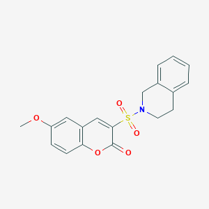 molecular formula C19H17NO5S B2449825 3-(3,4-二氢异喹啉-2(1H)-磺酰基)-6-甲氧基-2H-色烯-2-酮 CAS No. 950280-99-6