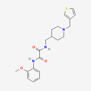 molecular formula C20H25N3O3S B2449833 N1-(2-methoxyphenyl)-N2-((1-(thiophen-3-ylmethyl)piperidin-4-yl)methyl)oxalamide CAS No. 1234921-16-4