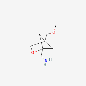 molecular formula C8H15NO2 B2449852 [4-(Methoxymethyl)-2-oxabicyclo[2.1.1]hexan-1-yl]methanamine CAS No. 2243507-14-2