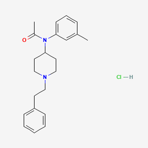 molecular formula C22H29ClN2O B2449874 N-(3-methylphenyl)-N-[1-(2-phenylethyl)-4-piperidinyl]-acetamide,monohydrochloride CAS No. 1443-51-2