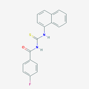 molecular formula C18H13FN2OS B244988 4-fluoro-N-(naphthalen-1-ylcarbamothioyl)benzamide 