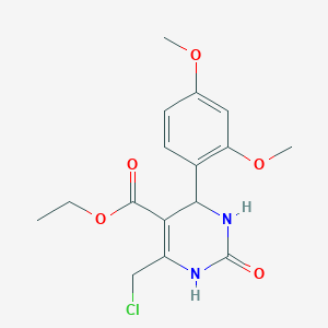 molecular formula C16H19ClN2O5 B2449880 Ethyl 6-(chloromethyl)-4-(2,4-dimethoxyphenyl)-2-oxo-1,2,3,4-tetrahydropyrimidine-5-carboxylate CAS No. 1261003-92-2