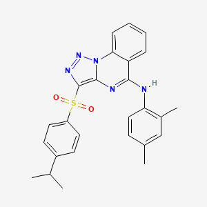 molecular formula C26H25N5O2S B2449892 N-(2,4-二甲基苯基)-3-[(4-异丙基苯基)磺酰基][1,2,3]三唑并[1,5-a]喹唑啉-5-胺 CAS No. 899760-99-7