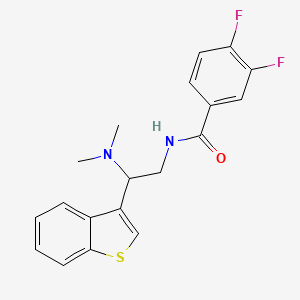 molecular formula C19H18F2N2OS B2449907 N-(2-(benzo[b]thiophen-3-yl)-2-(dimethylamino)ethyl)-3,4-difluorobenzamide CAS No. 2034569-13-4