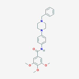 molecular formula C27H31N3O4 B244991 N-[4-(4-benzylpiperazin-1-yl)phenyl]-3,4,5-trimethoxybenzamide 