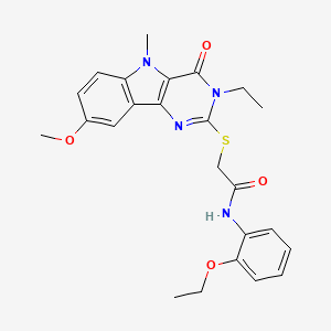 molecular formula C24H26N4O4S B2449923 乙酸({6-[(苯胺羰基)氨基]-2-苯基喹啉-4-基}氧基)乙酯 CAS No. 1112301-19-5
