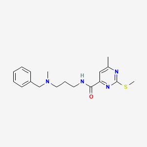 molecular formula C18H24N4OS B2449933 N-{3-[benzyl(methyl)amino]propyl}-6-methyl-2-(methylsulfanyl)pyrimidine-4-carboxamide CAS No. 1210902-35-4