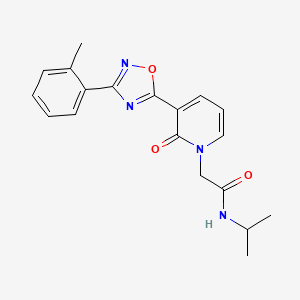 N-isopropyl-2-(2-oxo-3-(3-(o-tolyl)-1,2,4-oxadiazol-5-yl)pyridin-1(2H)-yl)acetamide
