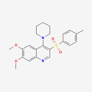 B2449956 6,7-Dimethoxy-4-(piperidin-1-yl)-3-tosylquinoline CAS No. 866848-35-3