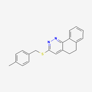 molecular formula C20H18N2S B2449960 5,6-二氢苯并[h]喹啉-3-基4-甲基苄基硫醚 CAS No. 383148-07-0