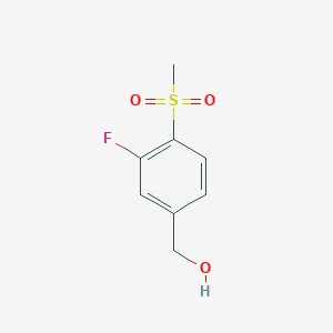 molecular formula C8H9FO3S B2449969 3-氟-4-(甲基磺酰基)苯甲醇 CAS No. 1564471-90-4