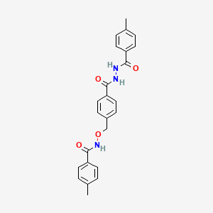 molecular formula C24H23N3O4 B2449975 4-甲基-N-[(4-{[2-(4-甲基苯甲酰)肼基]羰基}苄基)氧基]苯甲酰胺 CAS No. 400086-94-4