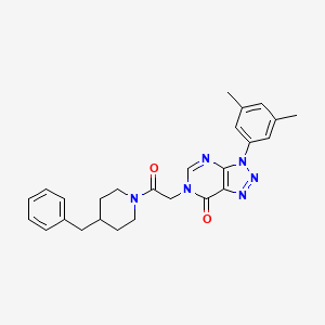molecular formula C26H28N6O2 B2449986 6-(2-(4-苄基哌啶-1-基)-2-氧代乙基)-3-(3,5-二甲苯基)-3H-[1,2,3]三唑并[4,5-d]嘧啶-7(6H)-酮 CAS No. 893921-25-0