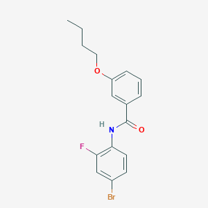 molecular formula C17H17BrFNO2 B244999 N-(4-bromo-2-fluorophenyl)-3-butoxybenzamide 
