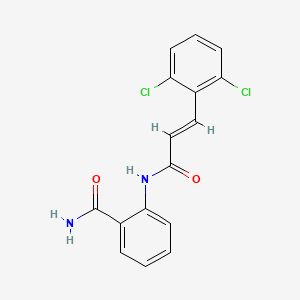 B2449993 2-{[3-(2,6-Dichlorophenyl)acryloyl]amino}benzamide CAS No. 1164560-74-0
