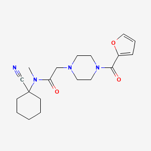 molecular formula C19H26N4O3 B2449996 N-(1-氰基环己基)-2-[4-(呋喃-2-羰基)哌嗪-1-基]-N-甲基乙酰胺 CAS No. 926840-30-4