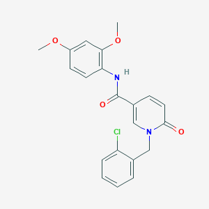 molecular formula C21H19ClN2O4 B2450015 1-(2-chlorobenzyl)-N-(2,4-dimethoxyphenyl)-6-oxo-1,6-dihydropyridine-3-carboxamide CAS No. 946279-19-2